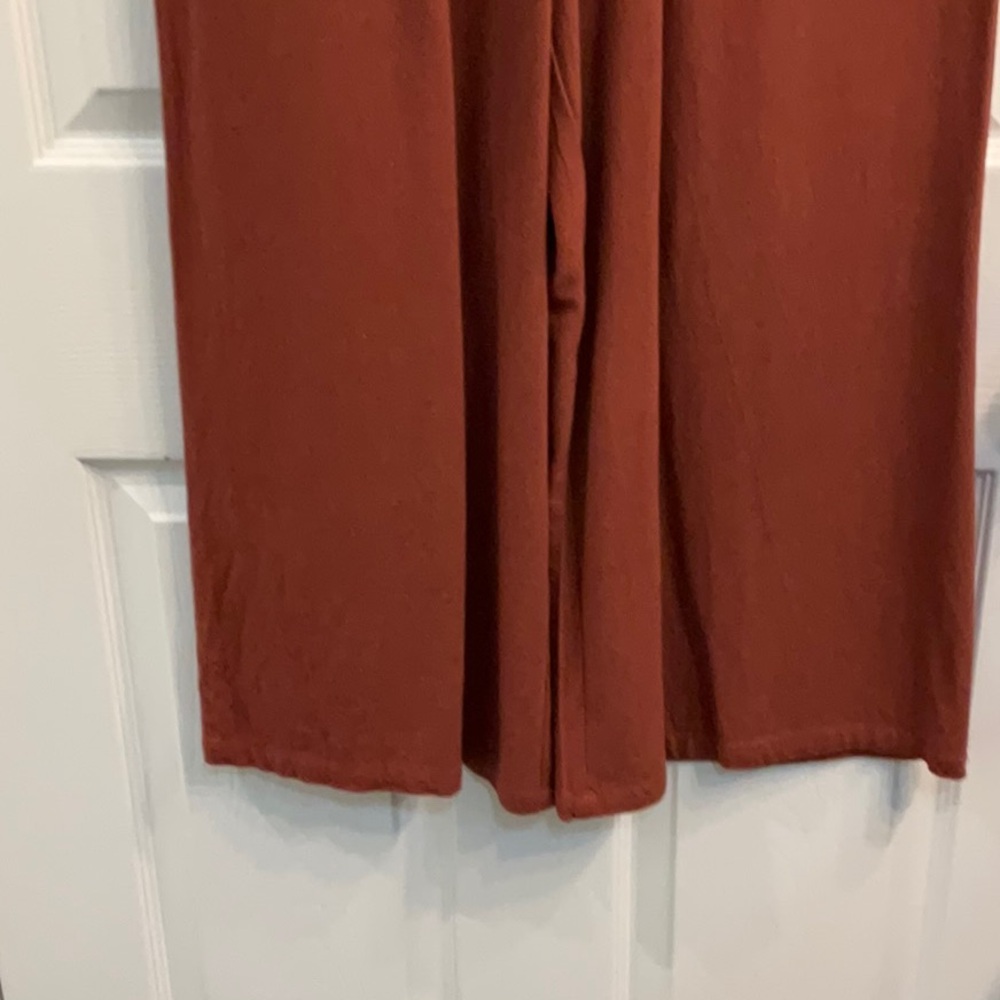 Wide leg rust pants M - Picture 3 of 4